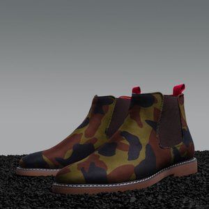 MEN CASUAL CHELSEA SLIP ON BOOT The Beatle Camouflage
